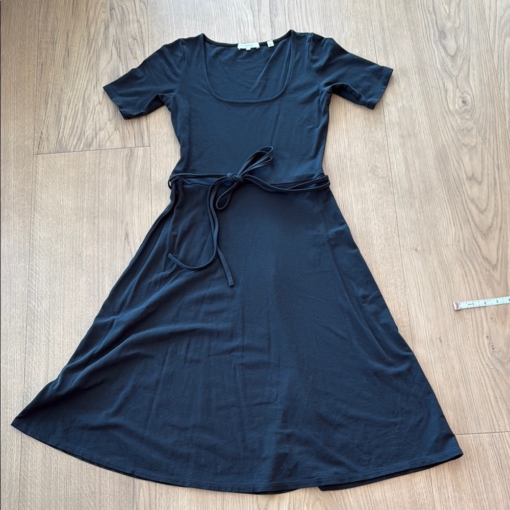 Vince | Navy Blue | A-Line Midi Dress Scoop Neck | M